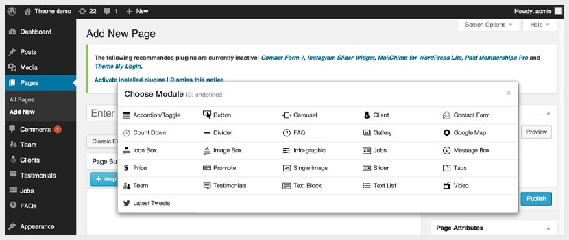 WordPress Dashboard